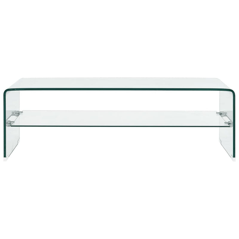 Couchtisch Transparent 98×45×31 cm Hartglas