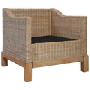 2-Tlg. Sofagarnitur Mit Kissen Natur Rattan