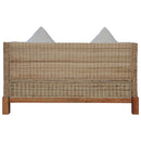 2-Tlg. Sofagarnitur Mit Kissen Natur Rattan