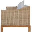 2-Tlg. Sofagarnitur Mit Kissen Natur Rattan