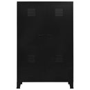 Kleiderschrank Industrial Schwarz 90X40X140 Cm Stahl Grün