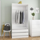 Kleiderschrank 100×50×200 Cm Holzwerkstoff Weiß