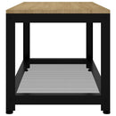Couchtisch Und Schwarz 90X45X45 Cm Mdf Und Eisen