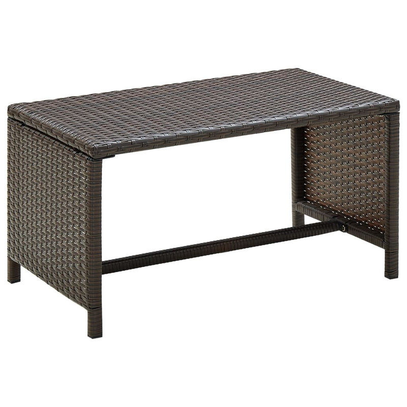 Couchtisch Braun 70x40x38 cm Poly Rattan