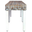Sitzbank 160 Cm Natur Kubu-Rattan Und Massivholz Mango
