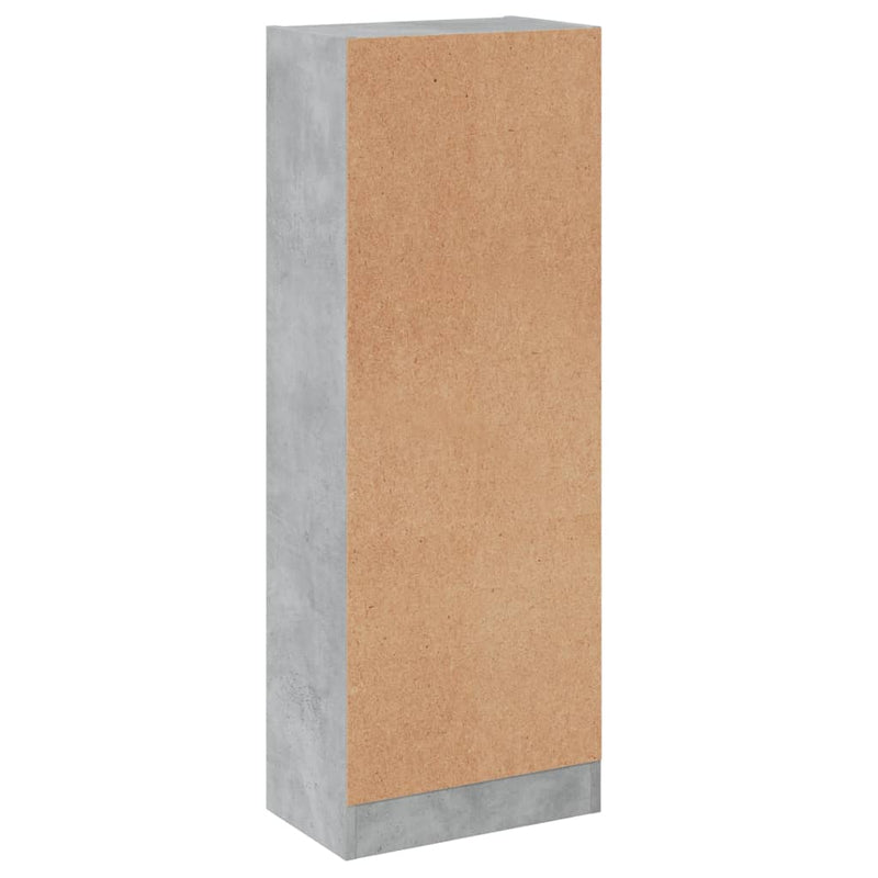 Bücherregal 3 Fächer Betongrau 40x24x109 cm Holzwerkstoff