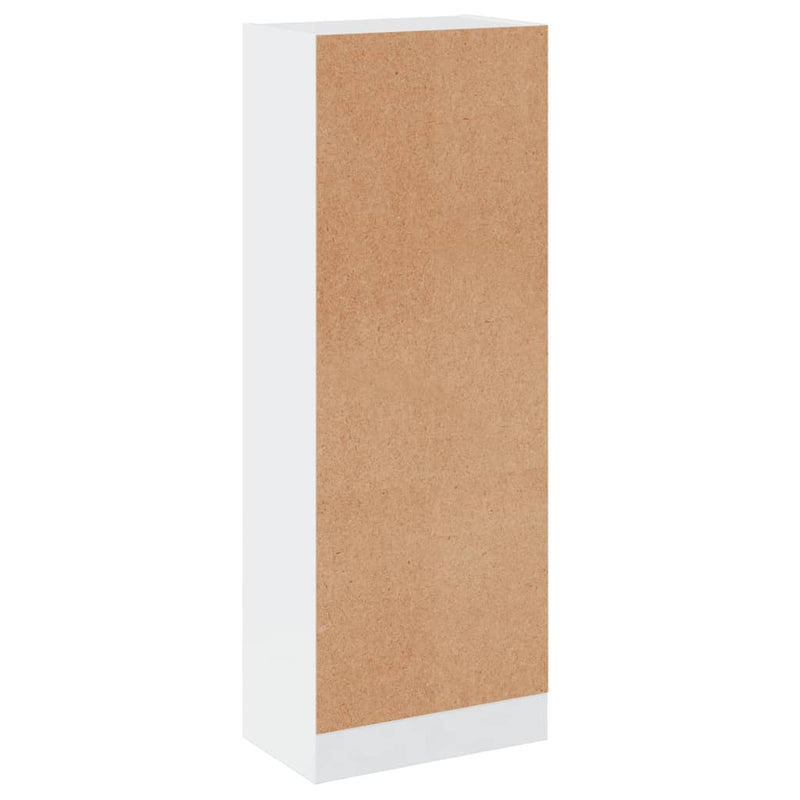 Bücherregal 3 Fächer Hochglanz-Weiß 40x24x109 cm Holzwerkstoff