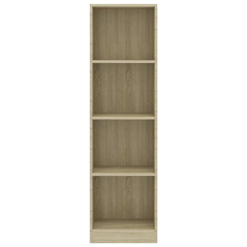 Bücherregal 4 Fächer Sonoma-Eiche 40x24x142 cm Holzwerkstoff