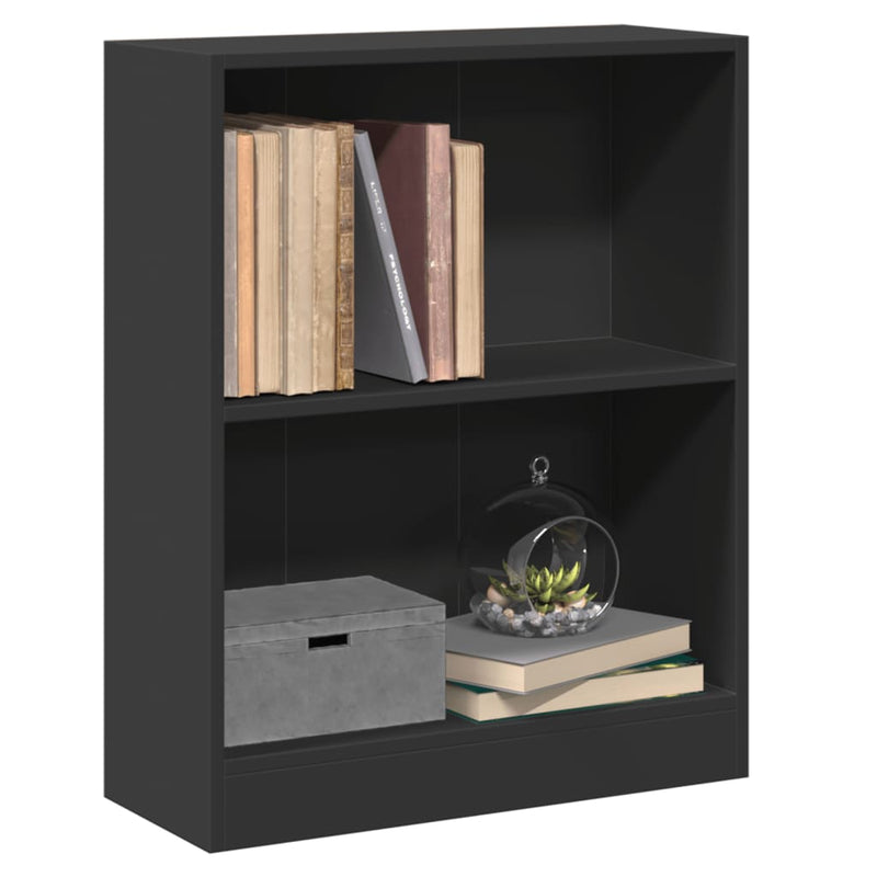 Bücherregal Schwarz 60x24x76 cm Holzwerkstoff