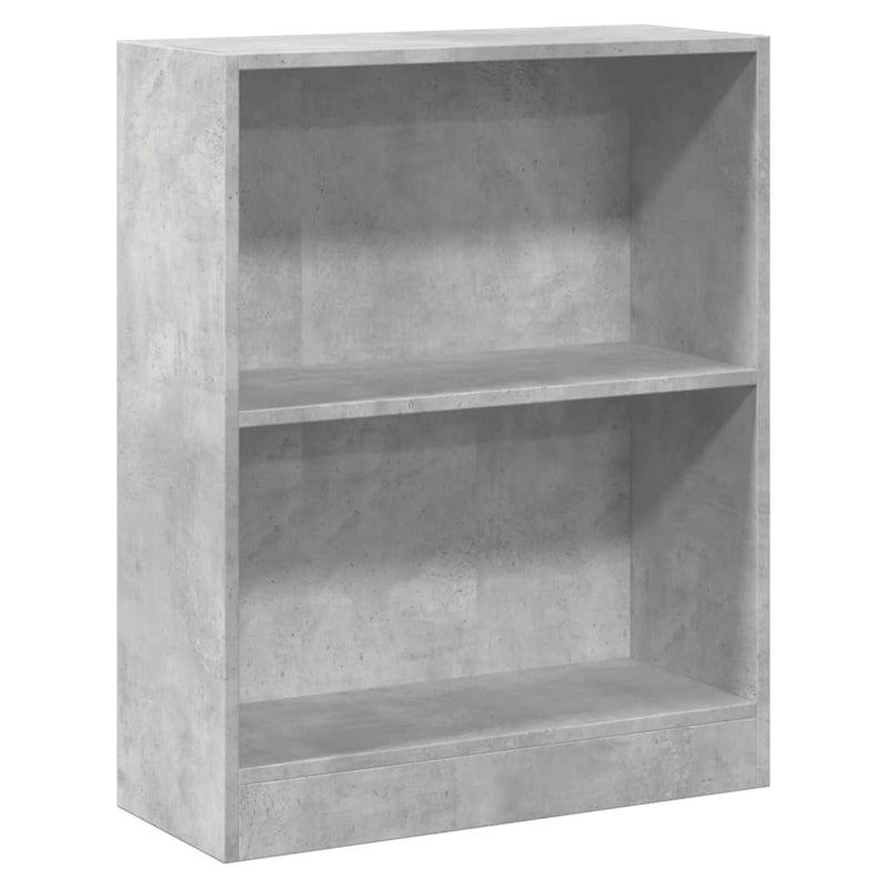 Bücherregal Betongrau 60x24x76 cm Holzwerkstoff