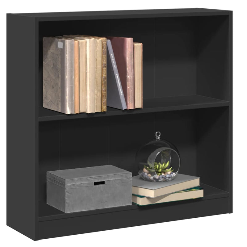 Bücherregal Schwarz 80x24x75 cm Holzwerkstoff