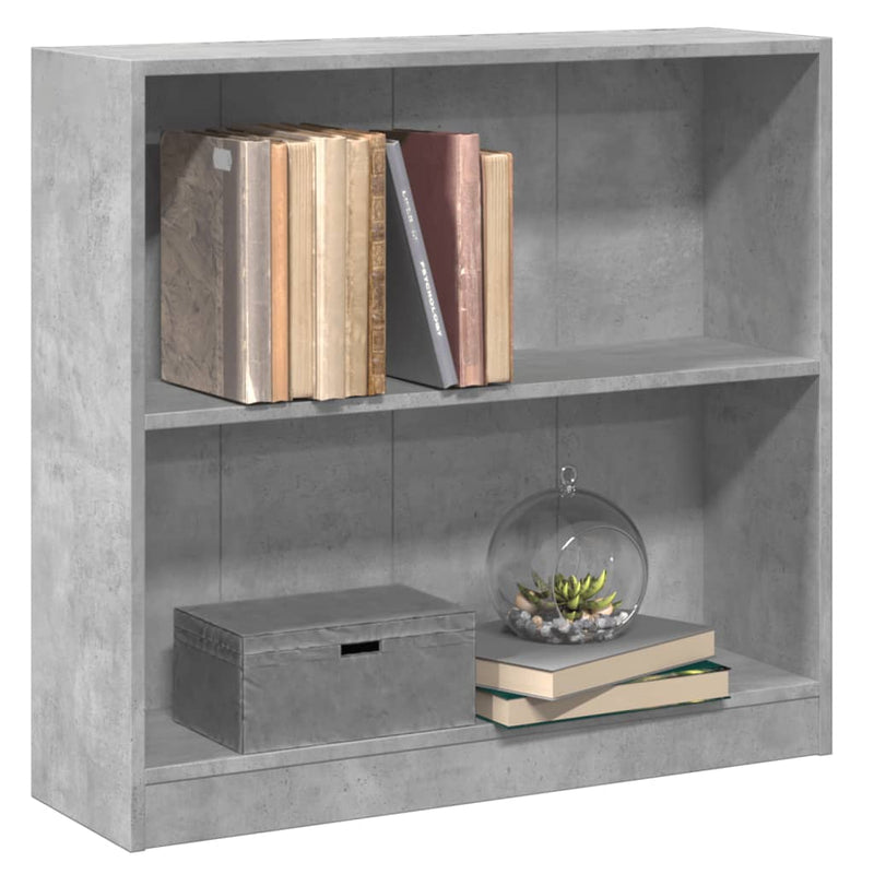 Bücherregal Betongrau 80x24x75 cm Holzwerkstoff