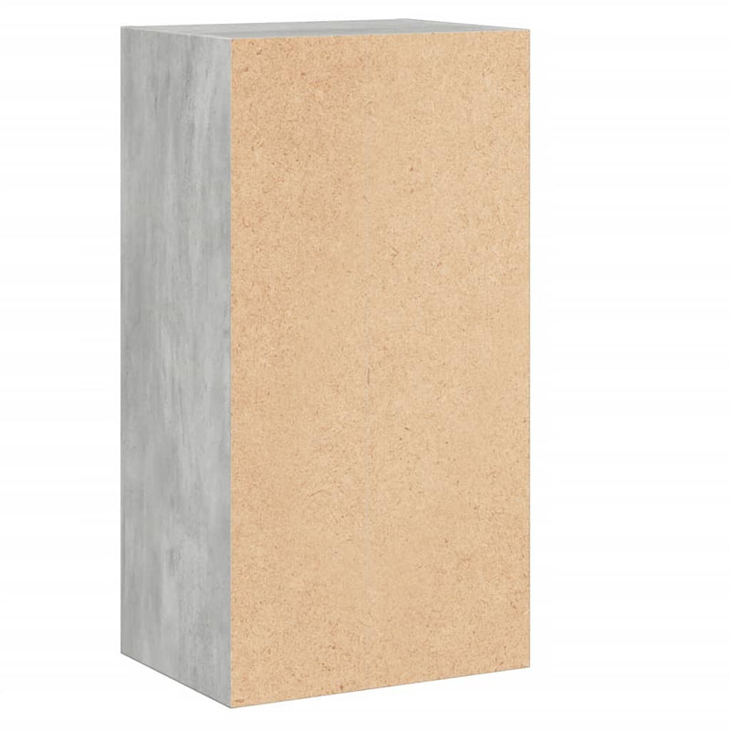 Bücherregal 2 Fächer Betongrau 40x30x76,5 cm Holzwerkstoff