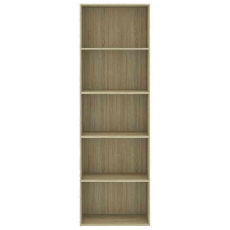 Bücherregal 5 Fächer Sonoma-Eiche 60x30x189 cm Holzwerkstoff