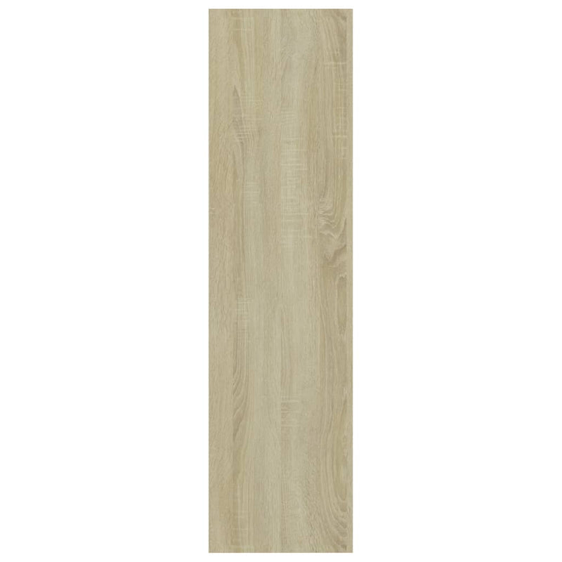 Bücherregal 3 Fächer Weiß Sonoma-Eiche 80x30x114 Holzwerkstoff