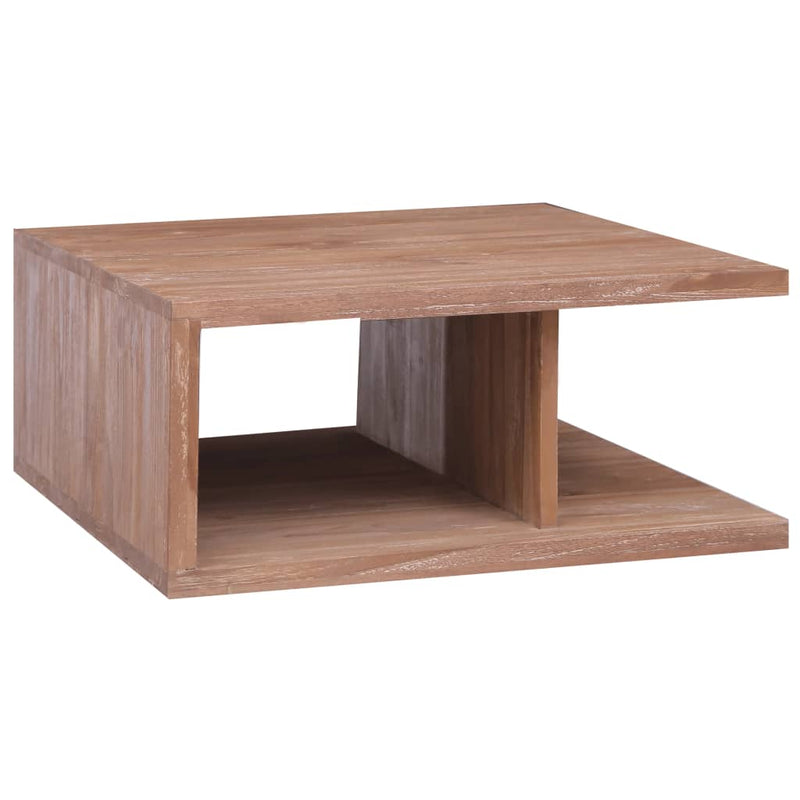 Couchtisch 70 x 70 x 30 cm Massivholz Teak