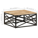 Couchtisch 68 X 68 X 35 Cm Massivholz Mango