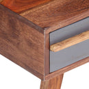 Couchtisch Grau 110X50X40 Cm Massivholz