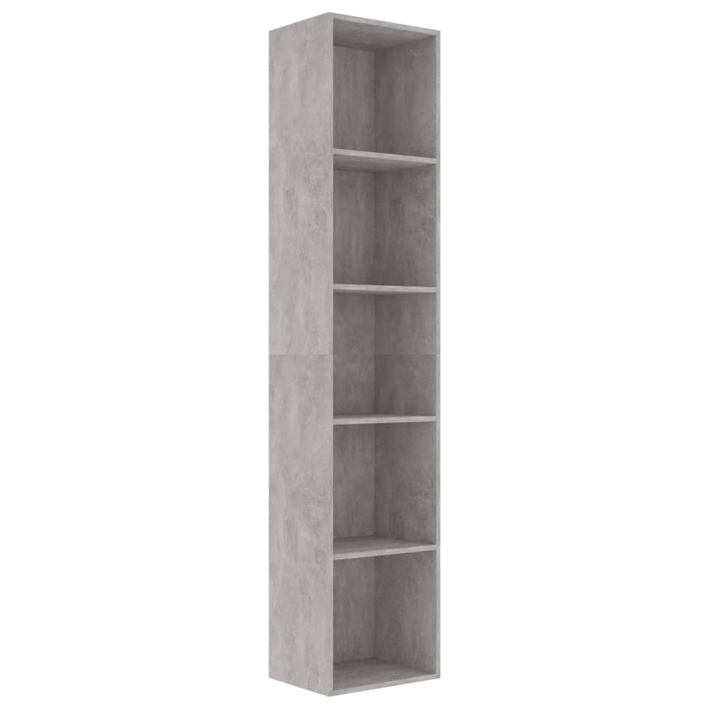 Bücherregal Betongrau 40x30x189 cm Holzwerkstoff