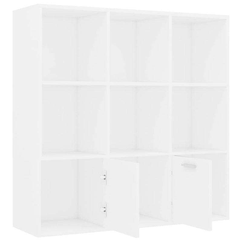 Bücherregal Weiß 98x30x98 cm Holzwerkstoff