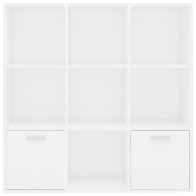 Bücherregal Weiß 98x30x98 cm Holzwerkstoff