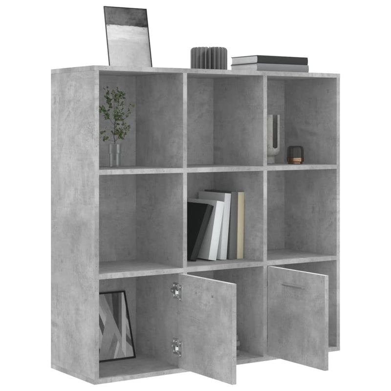 Bücherregal Betongrau 98x30x98 cm Holzwerkstoff