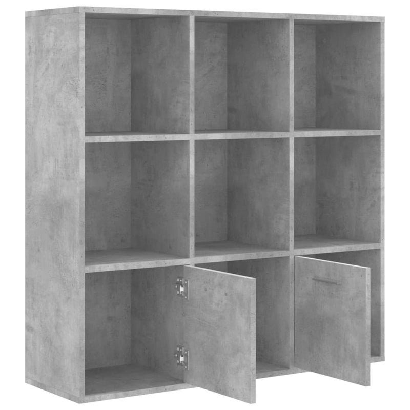 Bücherregal Betongrau 98x30x98 cm Holzwerkstoff