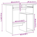 Schreibtisch 80X45X74 Cm Holzwerkstoff
