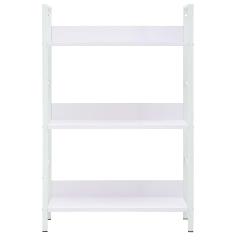 Bücherregal 3 Regalböden Weiß 60×27,6×90,5 cm Holzwerkstoff