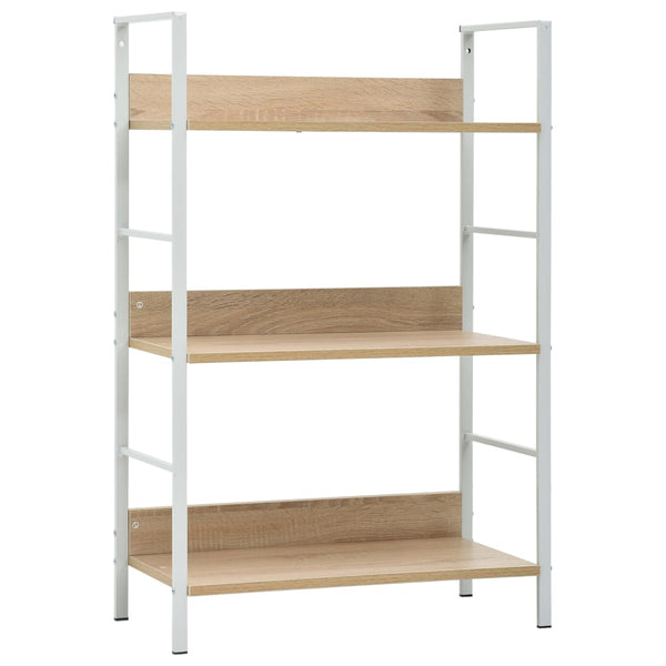 Bücherregal 3 Regalböden Eiche 60×27,6×90,5 cm Holzwerkstoff