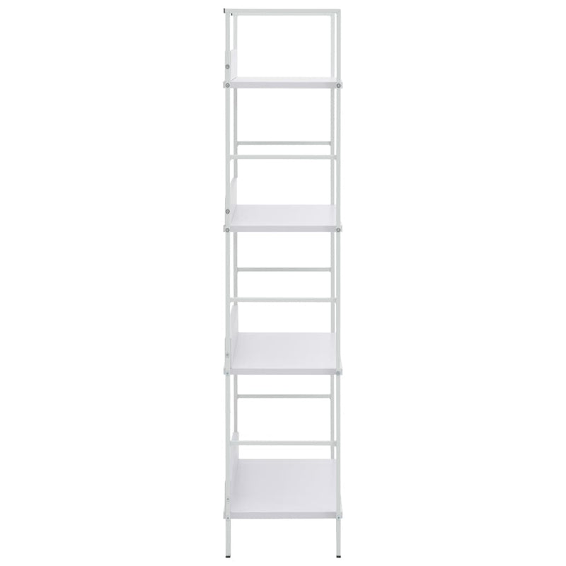 Bücherregal 4 Regalböden Weiß 60×27,6×124,5 cm Holzwerkstoff