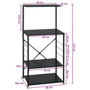 Mikrowellenregal 60X39,6X123 Cm Holzwerkstoff
