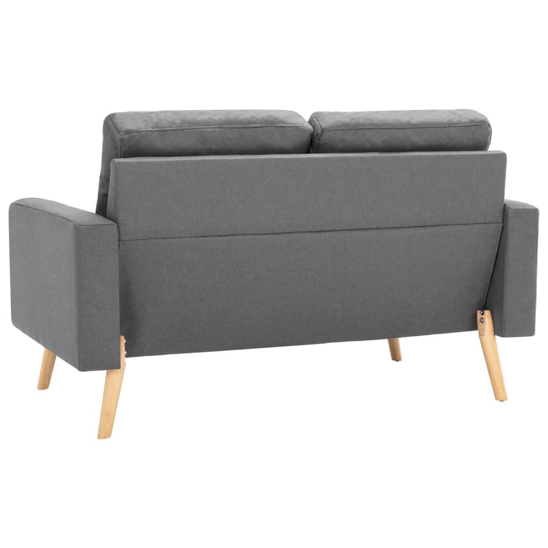 2-Sitzer-Sofa Hellgrau Stoff