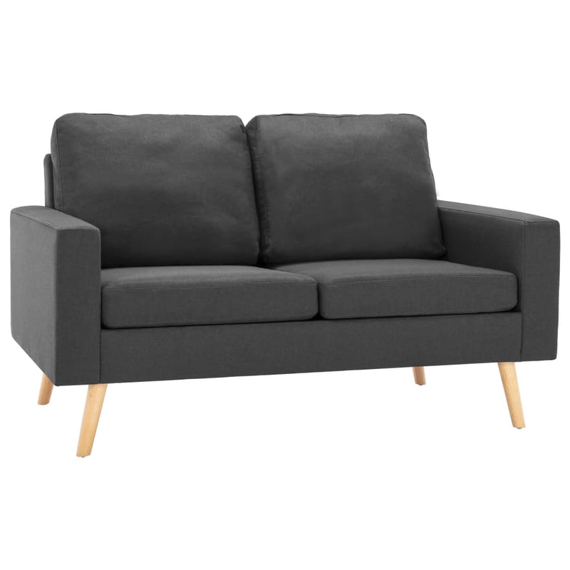 2-Sitzer-Sofa Dunkelgrau Stoff