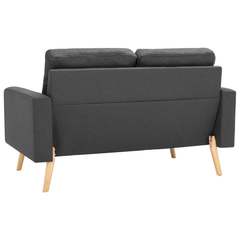 2-Sitzer-Sofa Dunkelgrau Stoff