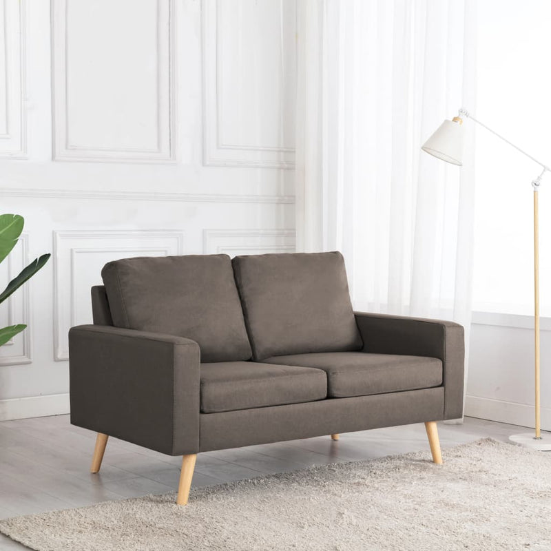 2-Sitzer-Sofa Taupe Stoff