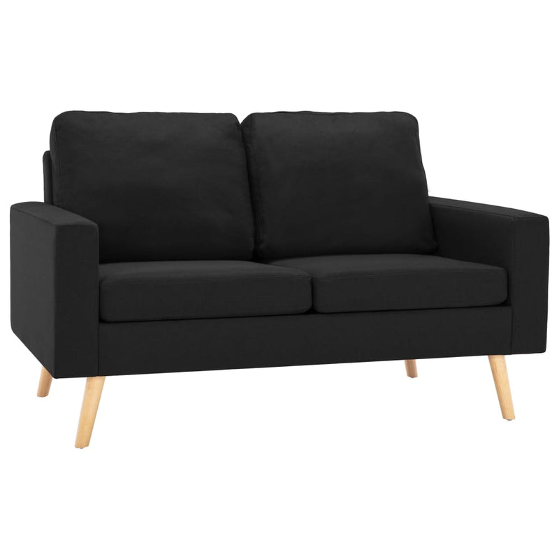 2-Sitzer-Sofa Schwarz Stoff