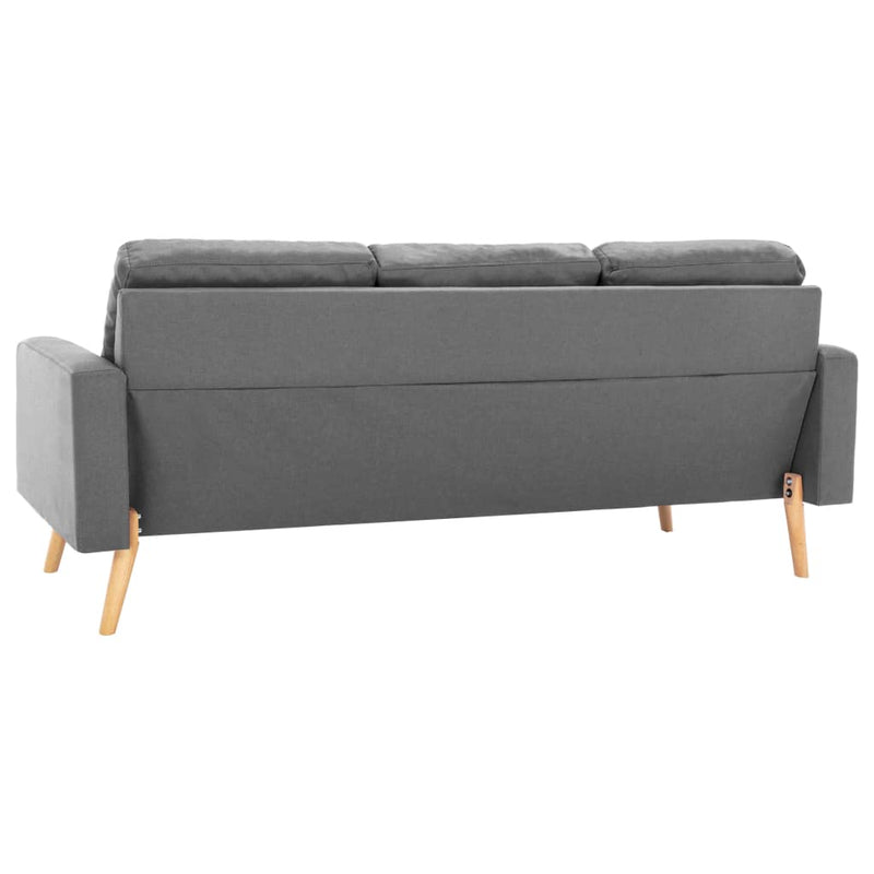 3-Sitzer-Sofa Hellgrau Stoff