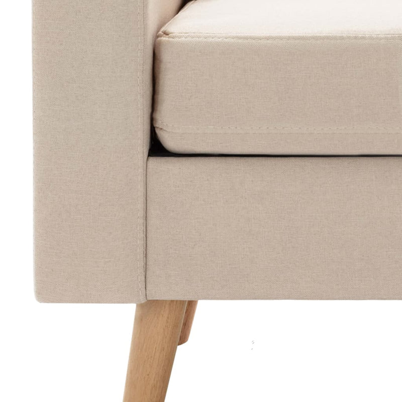 3-Sitzer-Sofa Creme Stoff