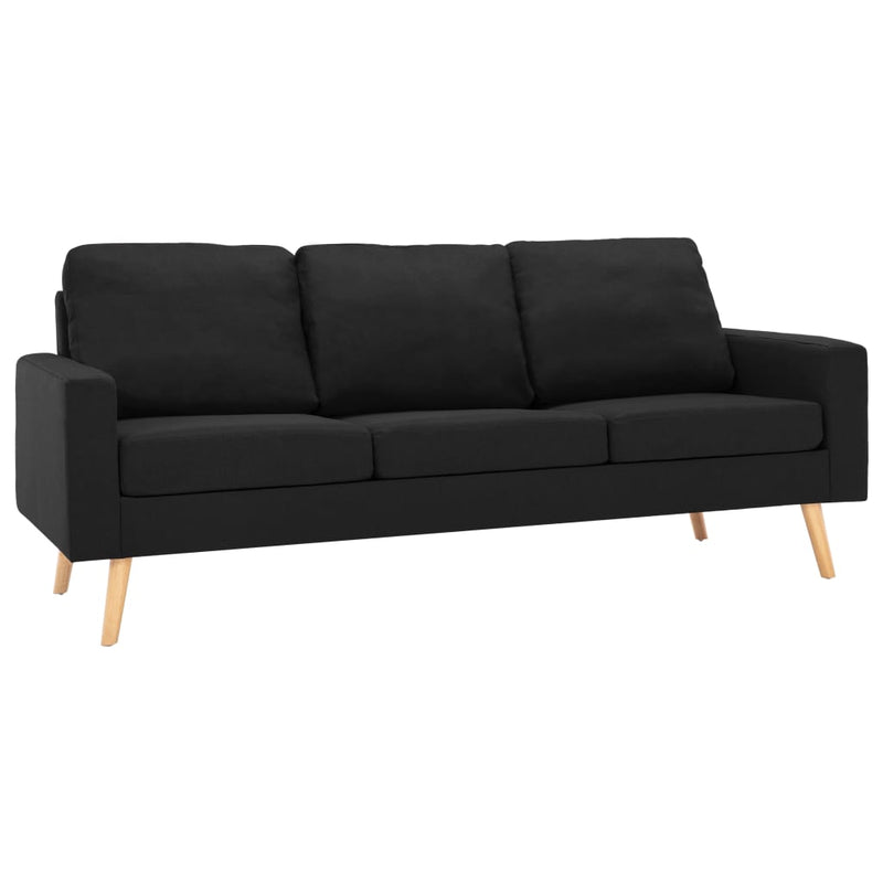 3-Sitzer-Sofa Schwarz Stoff