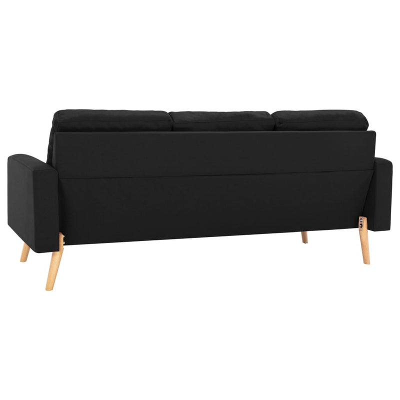 3-Sitzer-Sofa Schwarz Stoff