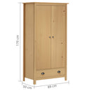Kleiderschrank Mit 2 Türen Hill 89X50X170 Cm Massivholz Kiefer