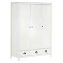 Kleiderschrank Mit 3 Türen Hill 127X50X170Cm Massivholz Kiefer
