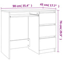 Schreibtisch 90X45X76 Cm Holzwerkstoff