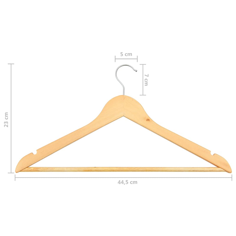 20 Stk. Kleiderbügel-Set Rutschfest Hartholz