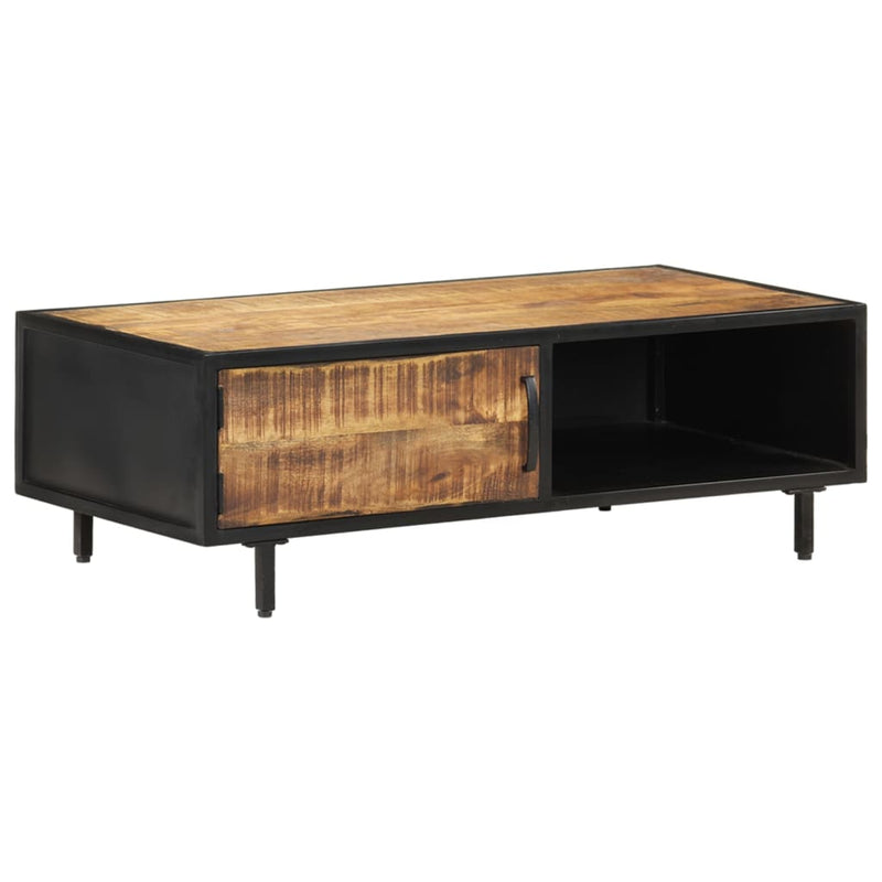 Couchtisch 105x50x35 cm Raues Mangoholz