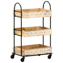 Küchenwagen 3-Stufig 46X30X76 Cm Mango Massivholz