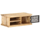 Couchtisch Mit Tür 90X50X35 Cm Mango Massivholz