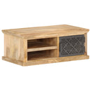Couchtisch Mit Tür 90X50X35 Cm Mango Massivholz