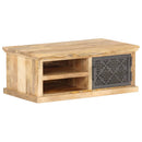 Couchtisch Mit Tür 90X50X35 Cm Mango Massivholz
